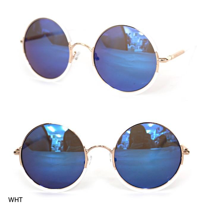 ラウンドタイプ サングラス 丸型 カラーレンズ ラウンドサングラス ユニセックス メンズ レディース |  | 04