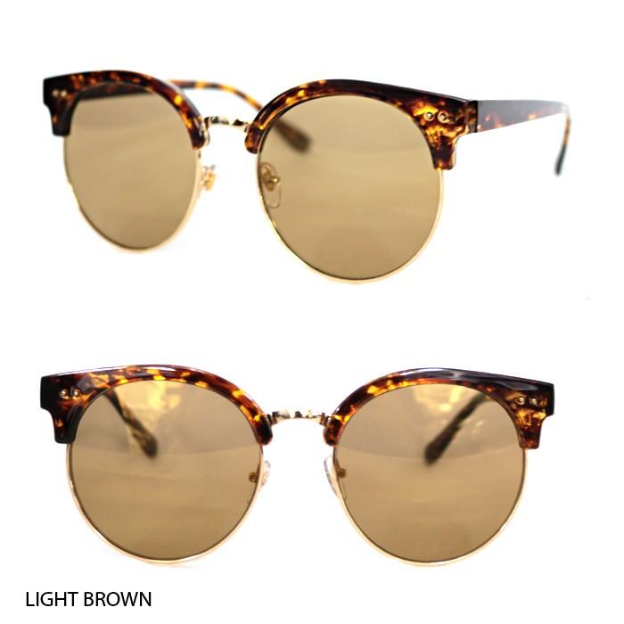 ミラーサングラス クラブマスター ラウンド サングラス メンズ レディース ブルー |  | 04