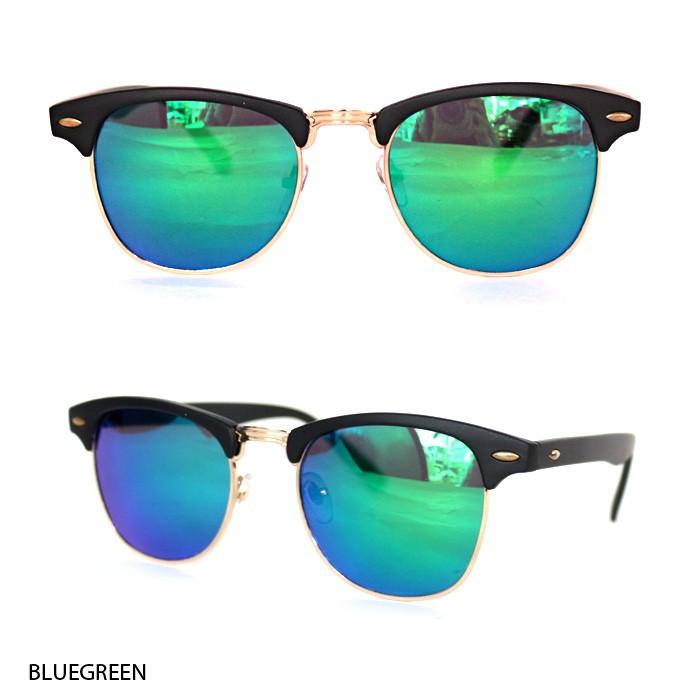 ミラーサングラス クラブマスターサングラス おしゃれ メンズ ファッション ブルー グリーン イエロー |  | 01
