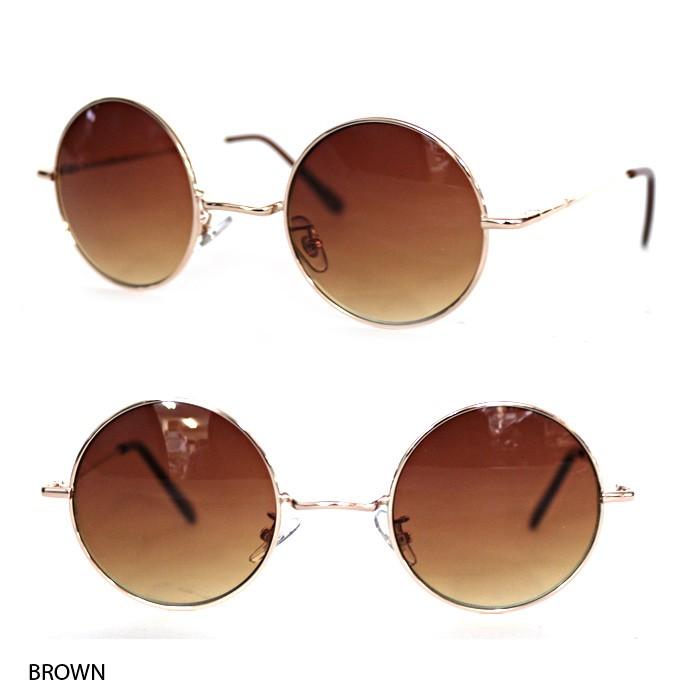 ラウンドサングラス メガネ 丸型 メンズ 男女兼用 ユニセックス グラデーション ゴールド シルバー |  | 01