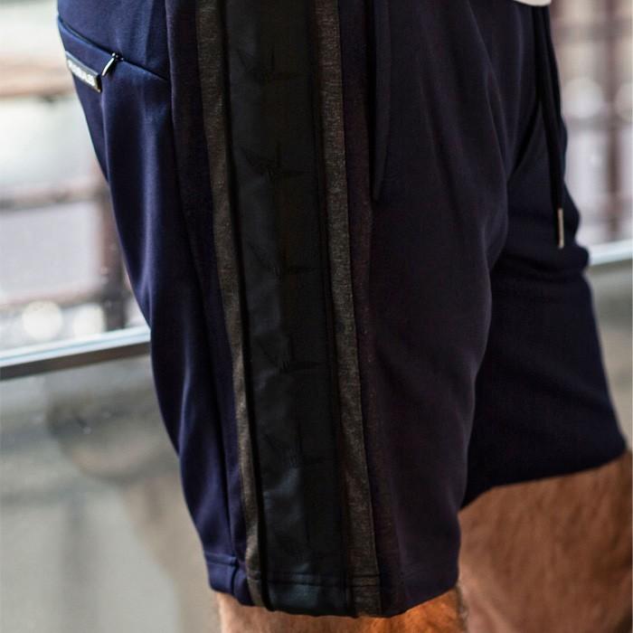 新品 1PIU1UGUALE3 セットアップ ブラック L ハーフパンツジャージ 1PIU1UGUALE3 RELAX セットアップ ジャージ サイドラインジップ