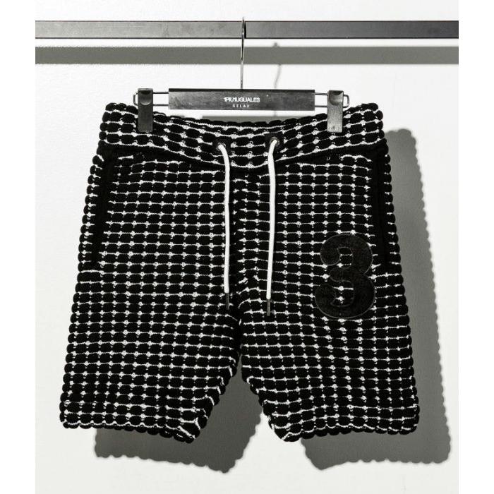 1PIU1UGUALE3 RELAX ウノ ピュ ウノ ウグァーレ トレ リラックス 3ロゴビッグワッフルハーフパンツ メンズ ボトムス ショーツ ショートパンツ ルームウェア  部屋着 1PIU1UGUALE3 RELAX ウノ ピュ ウノ ウグァーレ トレ リラックス 3ロゴ