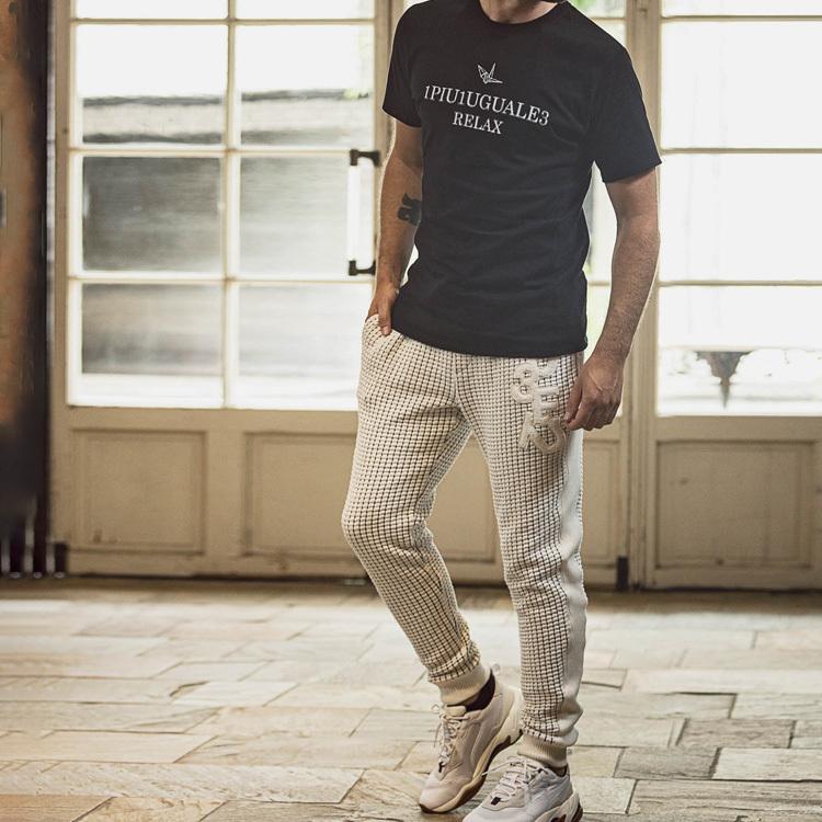 1PIU1UGUALE3 RELAX ウノピゥウノウグァーレトレ ランダムロゴワッフルリブパンツ メンズ ロングパンツ カジュアル | 1PIU1UGUALE3 RELAX | 07