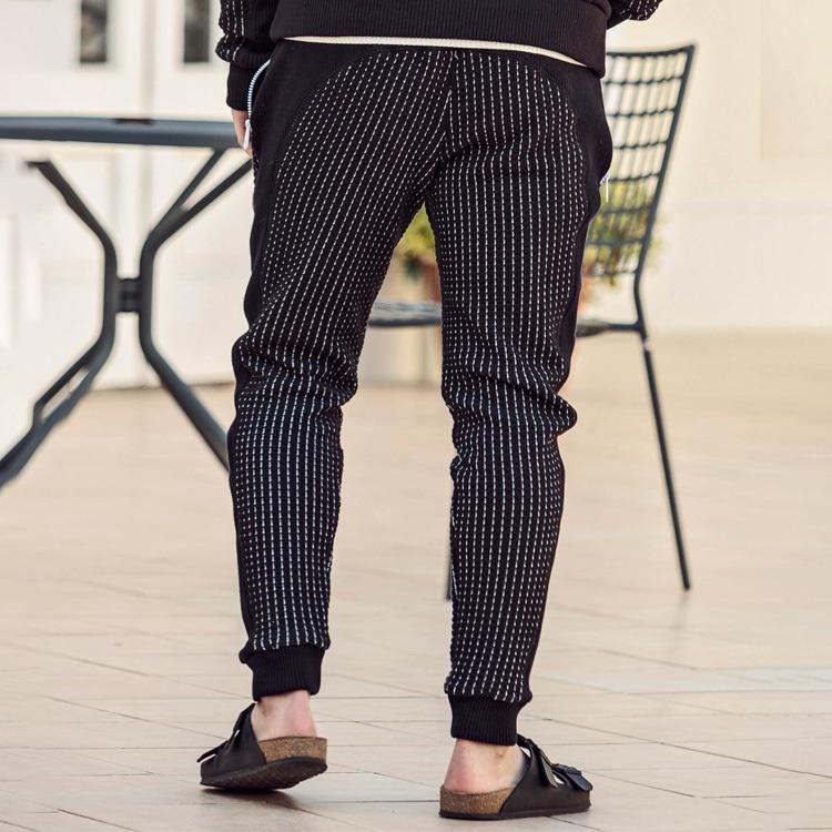 1PIU1UGUALE3 RELAX ウノピゥウノウグァーレトレ ランダムロゴワッフルリブパンツ メンズ ロングパンツ カジュアル | 1PIU1UGUALE3 RELAX | 12