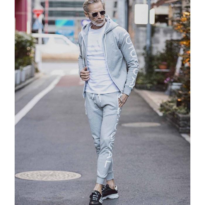 1PIU1UGUALE3 RELAX ウノピゥウノウグァーレトレ ビッグファスナーサイドロゴスウェットパンツ カジュアル スポーツ ジャージ スリム ブランド おしゃれ | 1PIU1UGUALE3 RELAX | 12