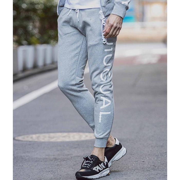 1PIU1UGUALE3 RELAX ウノピゥウノウグァーレトレ ビッグファスナーサイドロゴスウェットパンツ カジュアル スポーツ ジャージ スリム ブランド おしゃれ | 1PIU1UGUALE3 RELAX | 09