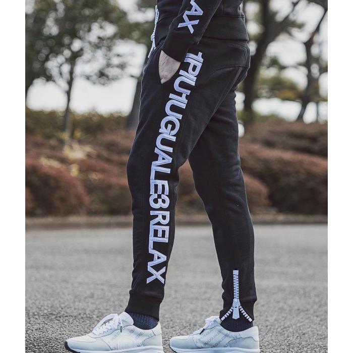1PIU1UGUALE3 RELAX ウノピゥウノウグァーレトレ ビッグファスナーサイドロゴアップリケスウェットパンツ カジュアル スポーツ ジャージ ブランド | 1PIU1UGUALE3 RELAX | 04
