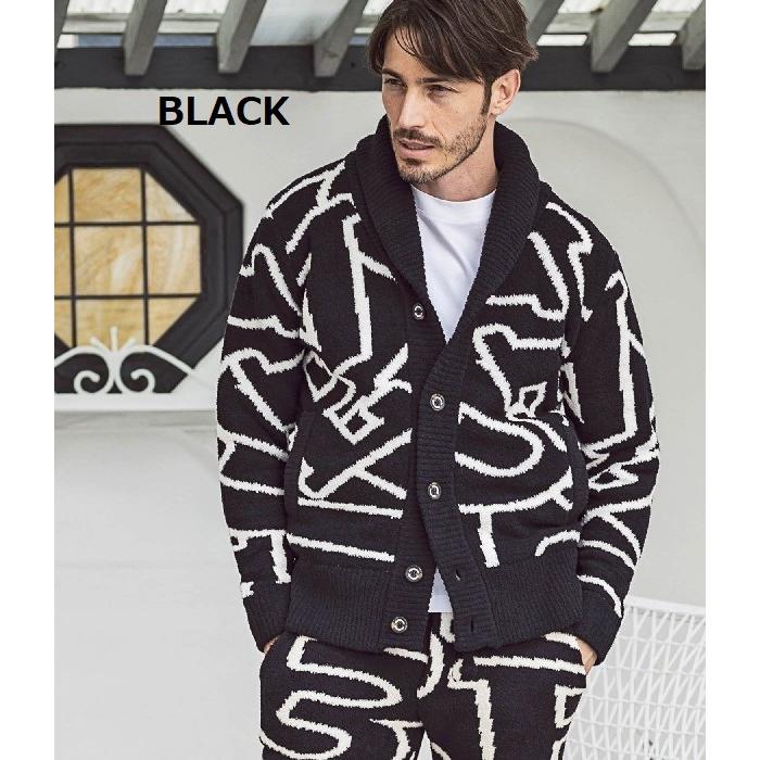 1PIU1UGUALE3 RELAX ウノピゥウノウグァーレトレ ビッグロゴ総柄ニット