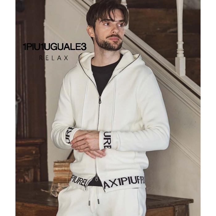 1PIU1UGUALE3 RELAX ウノピゥウノウグァーレトレ リブロゴニットパーカー フーディー カジュアル スポーティー ラグジュアリー ブランド | 1PIU1UGUALE3 RELAX