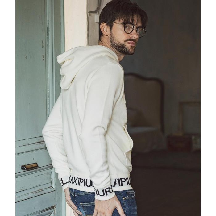 SALE セール 1PIU1UGUALE3 RELAX ウノピゥウノウグァーレトレ リブロゴニットフーディー パーカー カジュアル スポーティー | 1PIU1UGUALE3 RELAX | 05