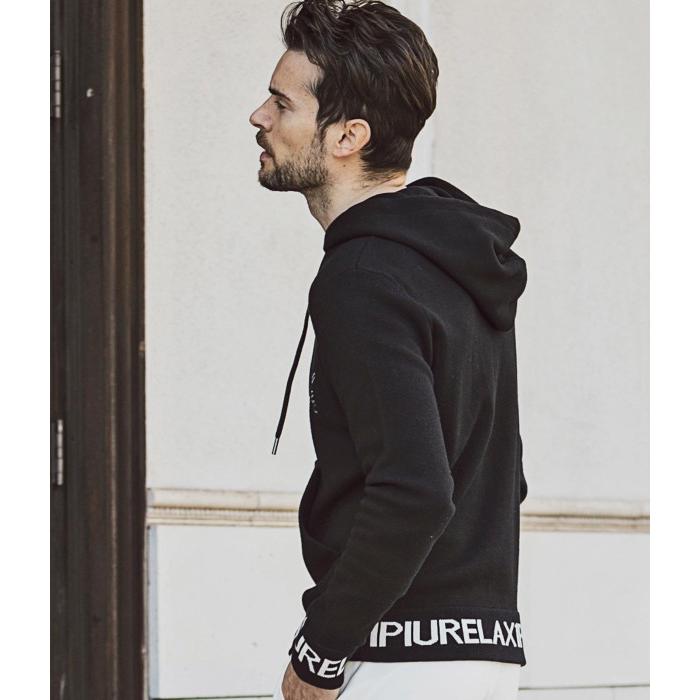 SALE セール 1PIU1UGUALE3 RELAX ウノピゥウノウグァーレトレ リブロゴニットフーディー パーカー カジュアル スポーティー | 1PIU1UGUALE3 RELAX | 09