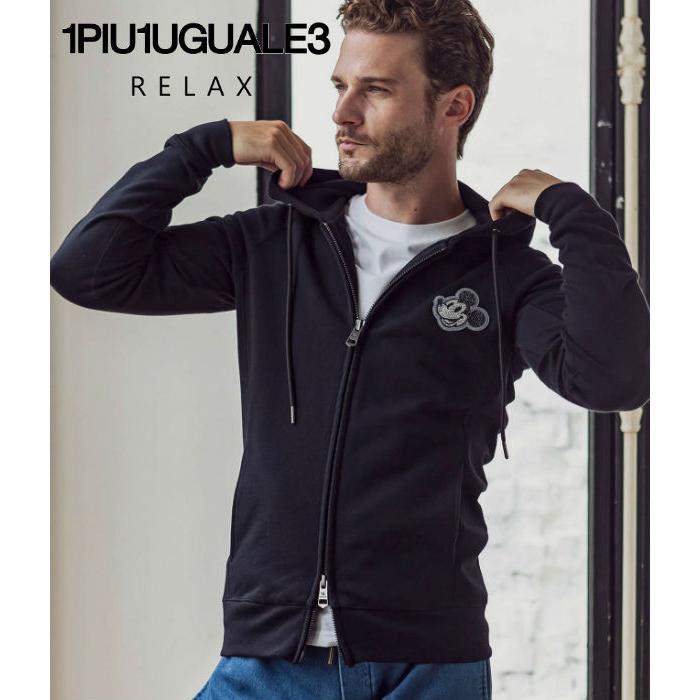 1piu1uguale3 Relax ウノ ピュ ウノ ウグァーレ トレ リラックス Mickey デザイン 裏毛zipパーカー メンズ ブランド 部屋着 ルームウェア Uso 060 Upper Gate 通販 Yahoo ショッピング