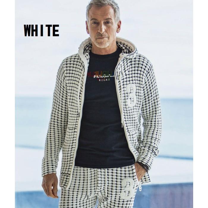 希少 ウノピュウ ビッグワッフル 3 セットアップ 【XL】 1PIU1UGUALE3 RELAX ウノピゥウノウグァーレトレ 3ロゴビッグ