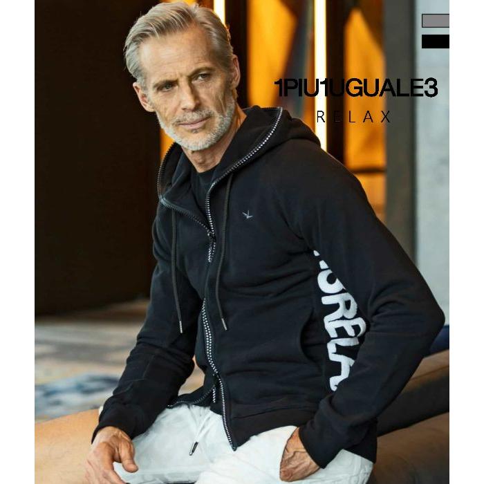 1PIU1UGUALE3 RELAX ウノピゥウノウグァーレトレ リラックス サガラ刺繍サイドロゴパーカー スウェット カジュアル スポーツ 1PIU1UGUALE3 RELAX ウノピゥウノウグァーレトレ リラックス サガラ