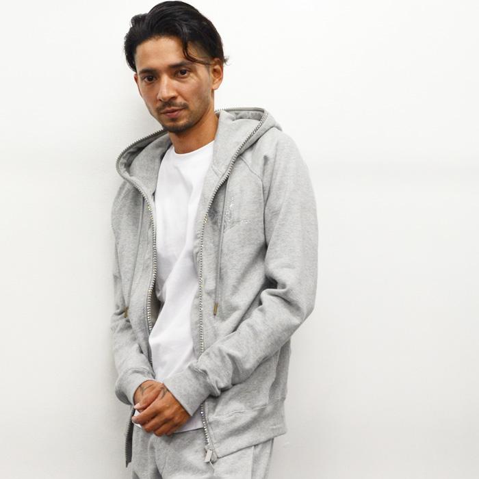 ウノ ピュ ウノ ウグァーレ トレ リラックス 1PIU1UGUALE3 RELAX ラインストーンジップパーカー ジャージ スウェット パーカー メンズパーカー ジャージ XL XXL | 1 piu 1 uguale 3 | 06