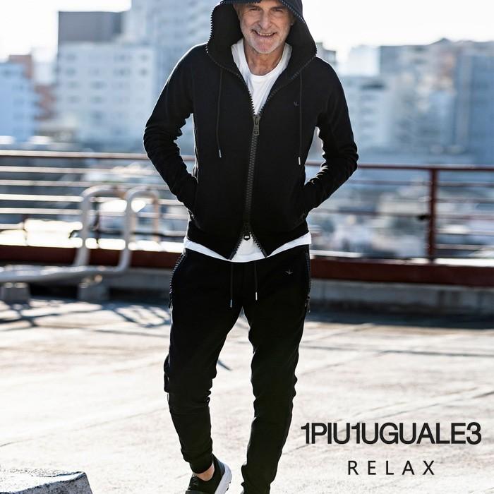 1PIU1UGUALE3 RELAX ウノピゥウノウグァーレトレ メンズ 裏毛ビッグファスナーパーカー＆ロングパンツ mens ファッション  上下セット セットアップ :uso20004usb20004-5:UPPER GATE - 通販 - Yahoo!ショッピング