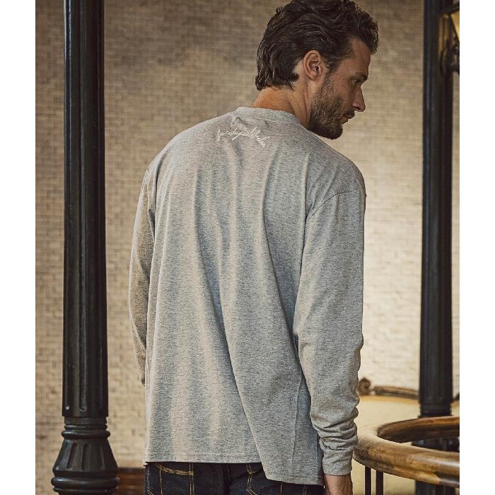 1PIU1UGUALE3 RELAX ウノピゥウノウグァーレトレ コード刺繍長袖Tシャツ メンズ ロンT トップス カジュアル 秋冬 ロゴ ルーズ ギフト プレゼント | 1PIU1UGUALE3 RELAX | 05