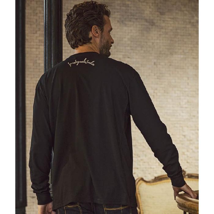 1PIU1UGUALE3 RELAX ウノピゥウノウグァーレトレ コード刺繍長袖Tシャツ メンズ ロンT トップス カジュアル 秋冬 ロゴ ルーズ ギフト プレゼント | 1PIU1UGUALE3 RELAX | 10