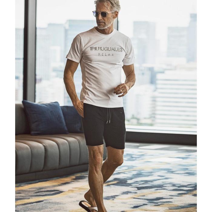 1PIU1UGUALE3 RELAX ウノピゥウノウグァーレトレ ランダムラインストーン半袖Tシャツ メンズ カットソー カジュアル 春夏 おしゃれ ブランド | 1PIU1UGUALE3 RELAX | 04