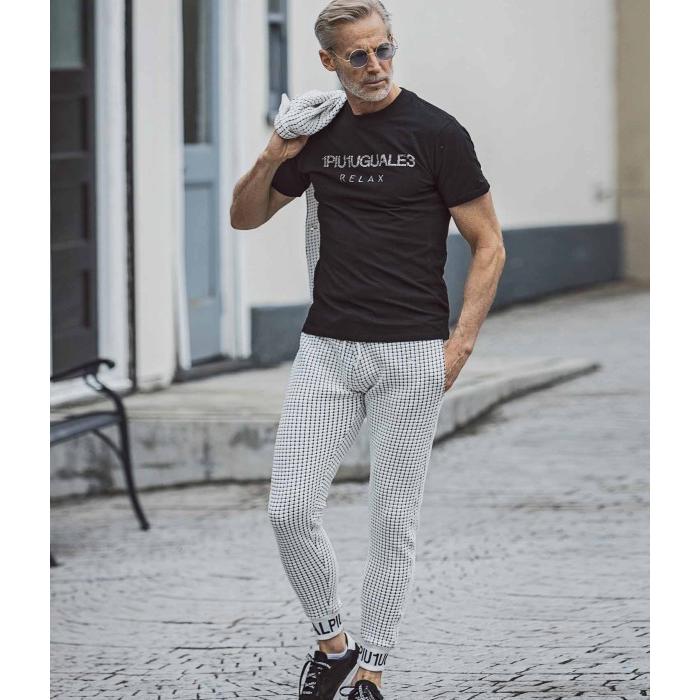 1PIU1UGUALE3 RELAX ウノピゥウノウグァーレトレ ランダムラインストーン半袖Tシャツ メンズ カットソー カジュアル 春夏 おしゃれ ブランド | 1PIU1UGUALE3 RELAX | 07