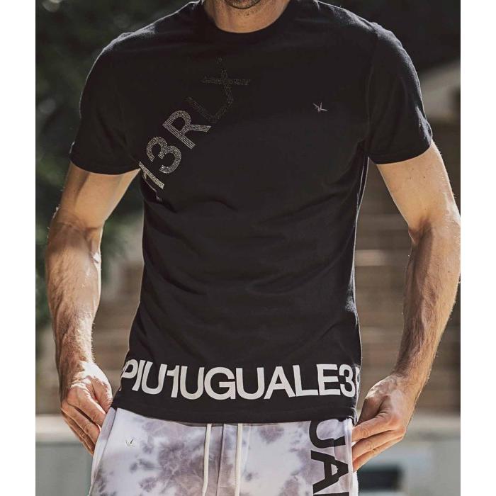 1PIU1UGUALE3 RELAX ウノピゥウノウグァーレトレ グラデーションロゴ半袖Tシャツ カットソー カジュアル おしゃれ ブランド | 1PIU1UGUALE3 RELAX | 01