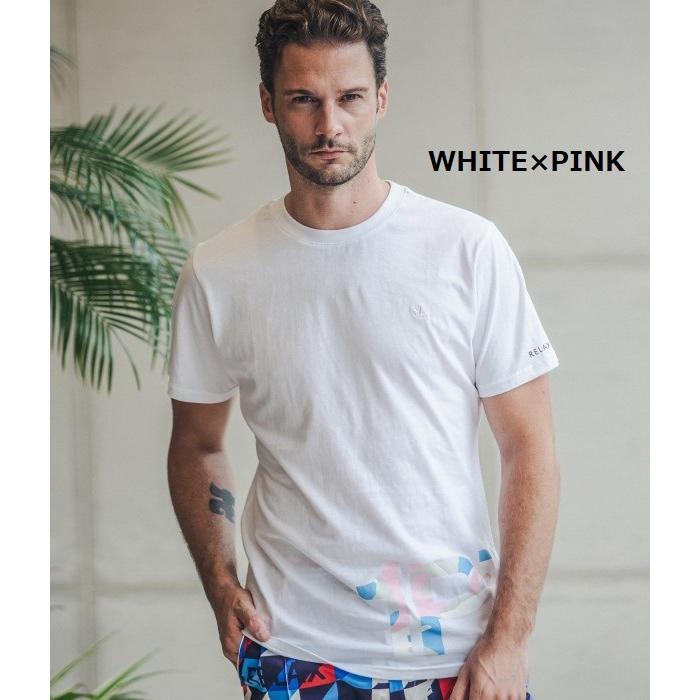 1PIU1UGUALE3 RELAX ウノピゥウノウグァーレトレ カモ柄ロゴ半袖Tシャツ カットソー カジュアル 迷彩 おしゃれ ブランド | 1PIU1UGUALE3 RELAX | 08