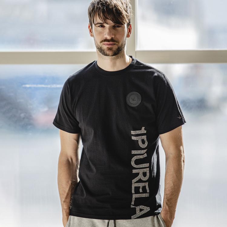 【WMNS: Sサイズ】1PIU1UGUALE3 シャツ　サイドロゴ　ブラック 1PIU1UGUALE3 RELAX 別注限定モデル ウノピゥウノウグァーレトレ