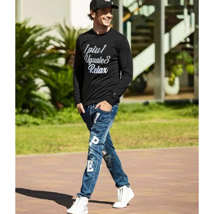 1PIU1UGUALE3 RELAX ウノピゥウノウグァーレトレ リラックス グラデーションアップリケロングTシャツ 長袖 ロンT カットソー カジュアル | 1PIU1UGUALE3 RELAX | 15