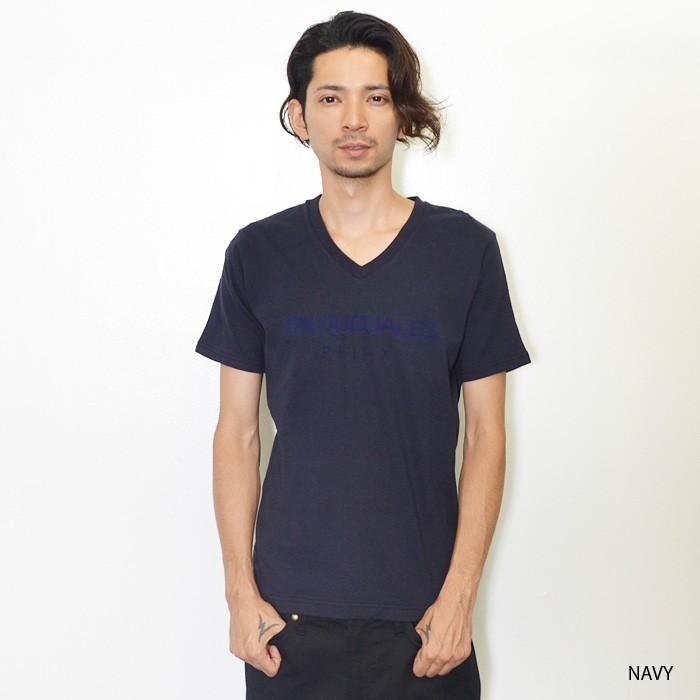 1PIU1UGUALE3 RELAX ウノピゥウノ ウグァーレ トレ リラックス ロゴVネック カットソー Tシャツ ウノピュウ | 1 piu 1 uguale 3 | 08