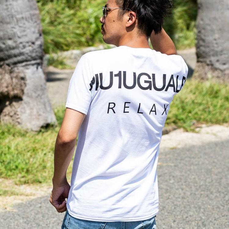 ウノピゥウノウグァーレトレリラックス 1PIU1UGUALE3 RELAX バックロゴプリントTシャツ 半袖tee トップス | 1PIU1UGUALE3 RELAX | 12