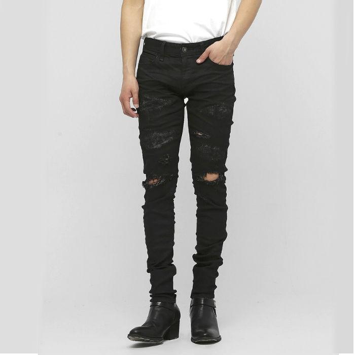 VANQUISH ヴァンキッシュ ニークラッシュリメイクストレッチスキニーデニム スキニーパンツ ジーパン | VANQUISH | 01