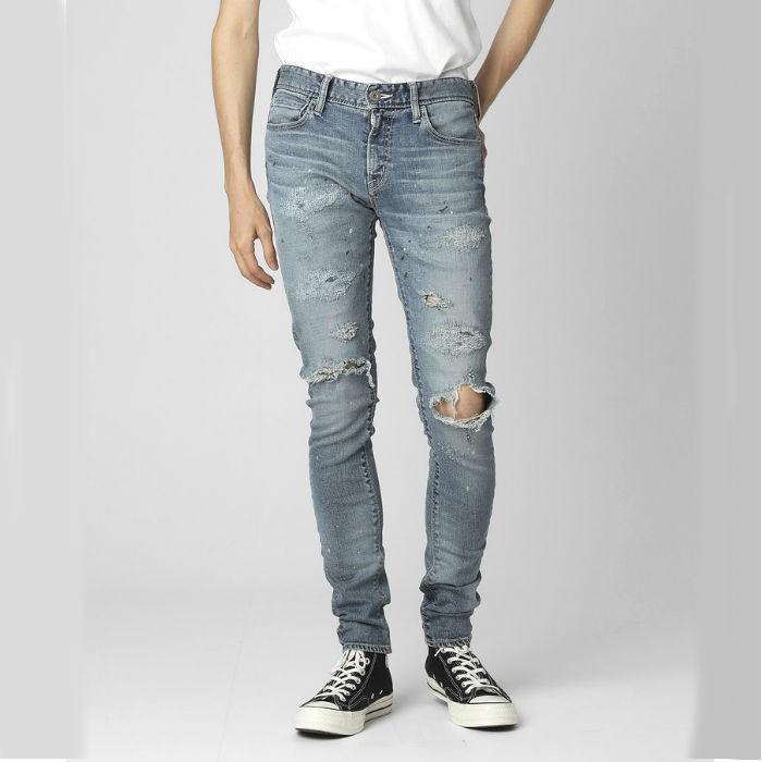 VANQUISH ヴァンキッシュ ニークラッシュリメイクストレッチスキニーデニム スキニーパンツ ジーパン | VANQUISH | 05