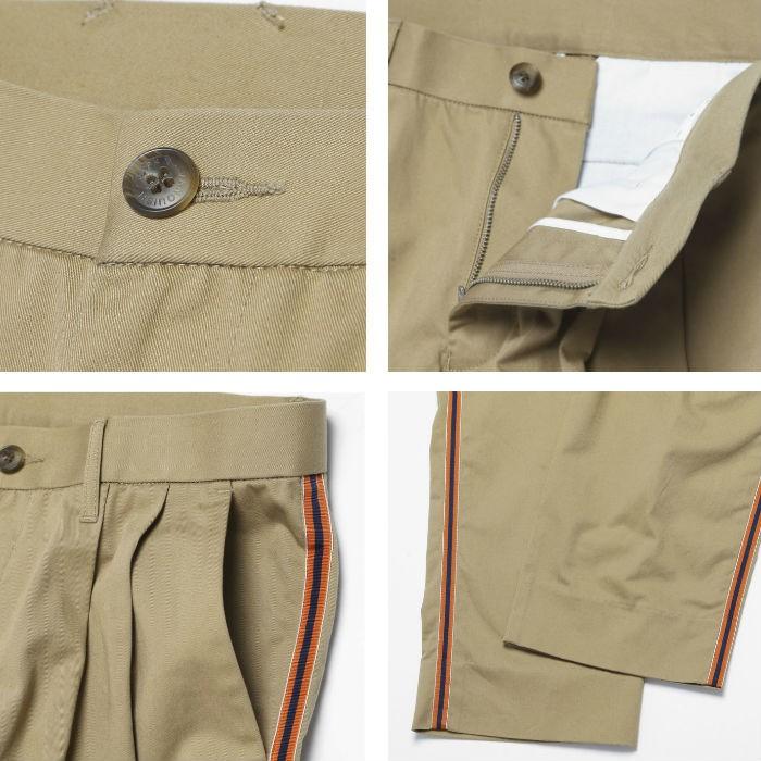 SALE 60%OFF VANQUISH ヴァンキッシュ サイドラインワイドチノパンツ メンズ ラインパンツ 太め ビッグシルエット ストリート ベージュ ブラック | VANQUISH | 03