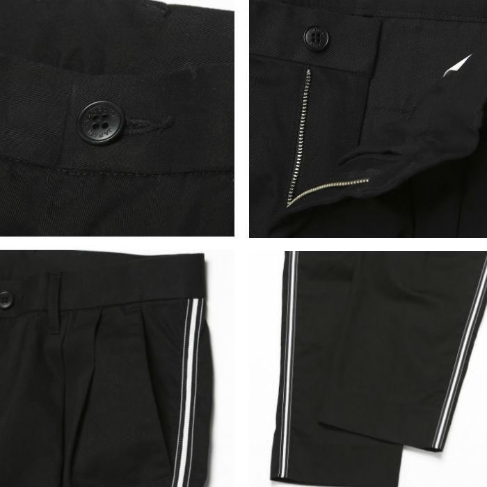 SALE 60%OFF VANQUISH ヴァンキッシュ サイドラインワイドチノパンツ メンズ ラインパンツ 太め ビッグシルエット ストリート ベージュ ブラック | VANQUISH | 07