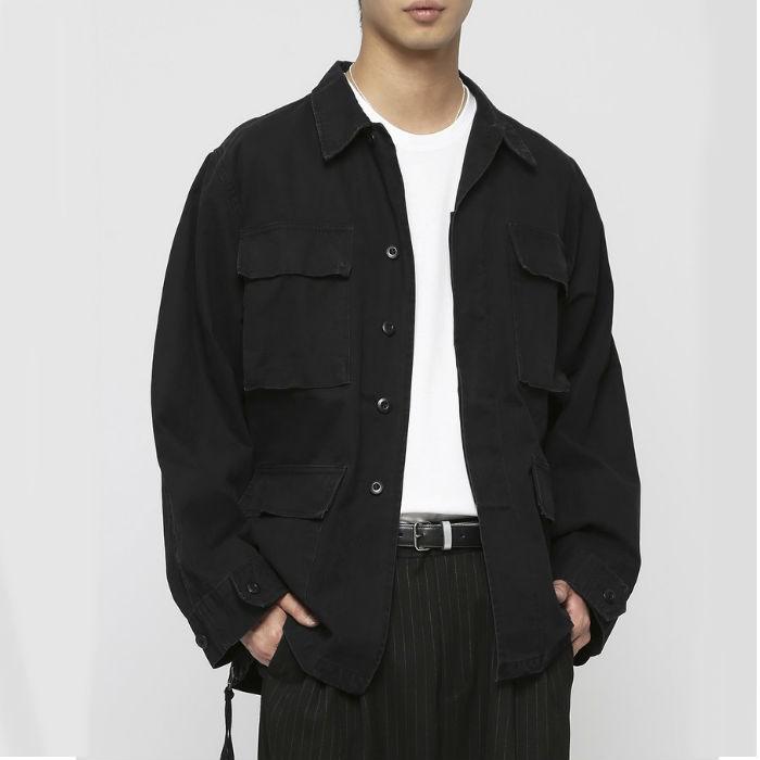 VANQUISH ヴァンキッシュ SAKURA BDU ミリタリージャケット カーキ ブラック ビター系 | VANQUISH | 04