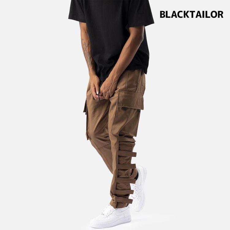BLACKTAILOR ブラックテイラー X3 CARGO ＢＲＯＷＮ メンズ カーゴパンツ ジョガーパンツ メンズ パンツ おしゃれ ストリート 伸縮性 | 