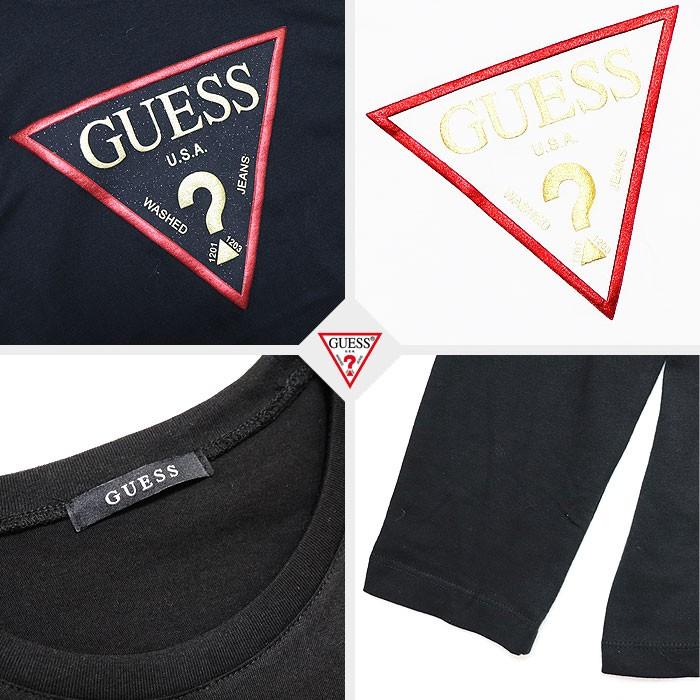 [SALE 36%OFF] GUESS ゲス レディース プリント 長袖 Tシャツ ロンTEE ウィメンズ シンプル ホワイト ブラック ロゴT トライアングルロゴ | GUESS | 09