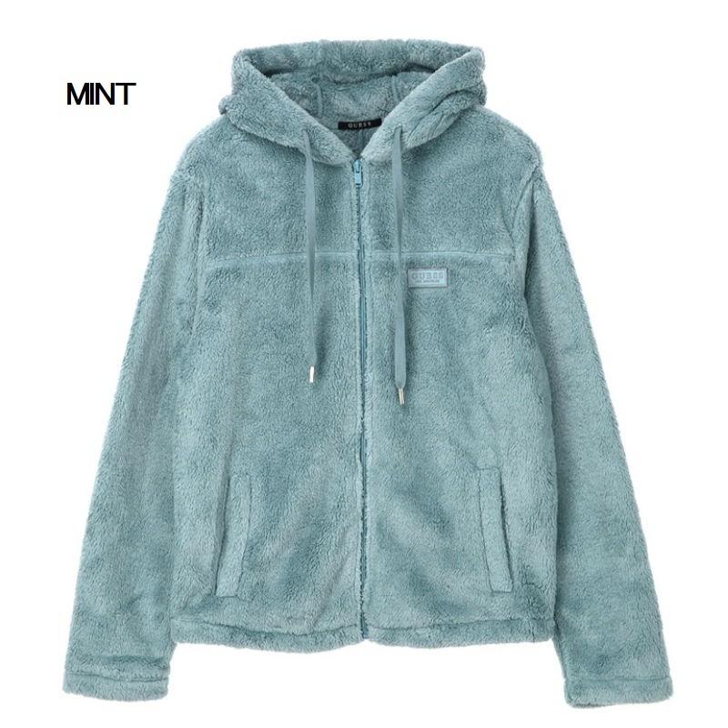 GUESS ゲス ミニワッペンフリースパーカー フーディー ボアパーカー 