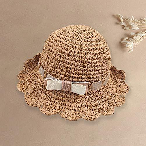 半額 帽子 Xiaohawangベビー 女の子 46cm 麦わら帽子 夏 お出かけ 海 折りたたみ可 日よけ帽子 リボン 通気性よく ペーパーコットン 赤ちゃん 麦わら帽子 ベビー帽子 Www Sustentec Com Br