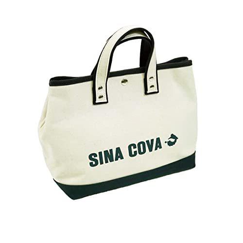 シナコバ トートバッグ メンズ レディース 綿100 8号帆布 容量調整可能 手さげバッグ ラウンドバッグ オフ系 F 有名人芸能人