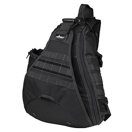 Free Soldier アウトドア ワンショルダーボディバック メンズファッション A B0748jm9ht 2419 アウトドア 斜めかけ ブラック バッグ アッパーグラウンド2号店