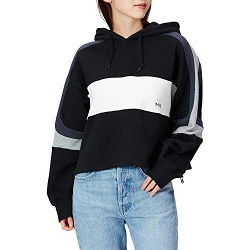 超安い Cropped フード付きトレーナー エックスガール Sweat M ブラック レディース X Girl Hoodie