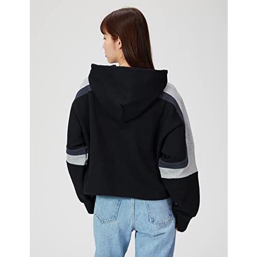 超安い Cropped フード付きトレーナー エックスガール Sweat M ブラック レディース X Girl Hoodie トレーナー