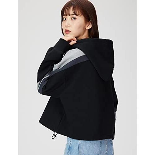 超安い Cropped フード付きトレーナー エックスガール Sweat M ブラック レディース X Girl Hoodie トレーナー