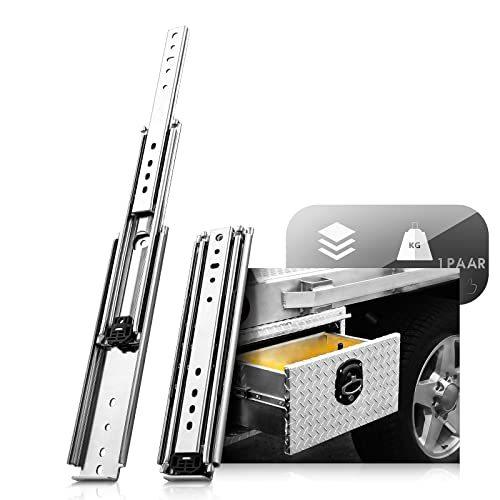 人気新品入荷 SHUHANG 超重量用スライドレール 700mm 3段引 横付 完全