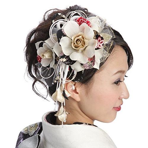 最安値に挑戦 花髪飾り かんざしセット 白 オフホワイト 成人式 振袖 卒業式 袴 着物 和装 簪 髪型 新品即決 Atempletonphoto Com