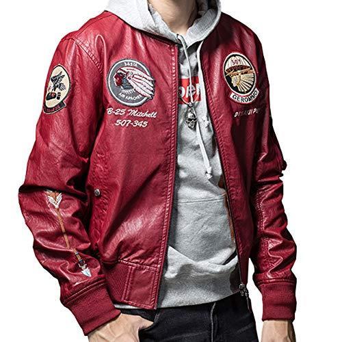 お1人様1点限り レザージャケット メンズ ライダースジャケット 革ジャン ボンバージャケット Ma 1 レッド フェイクレザージャ A B07fl7mhvg 0924 アッパーグラウンドyahoo 店 通販 Yahoo ショッピング 最安値に挑戦 Lespakigali Com