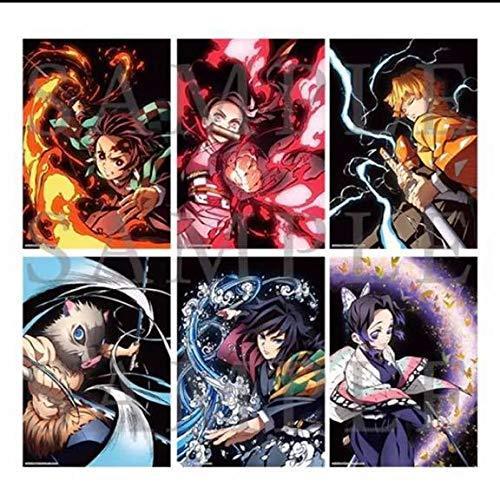 鬼滅の刃 全集中展 グッズ 特殊印刷イラストカード全6種セット 炭治郎 禰豆子 善逸 伊之助 冨岡義勇 胡蝶しの
