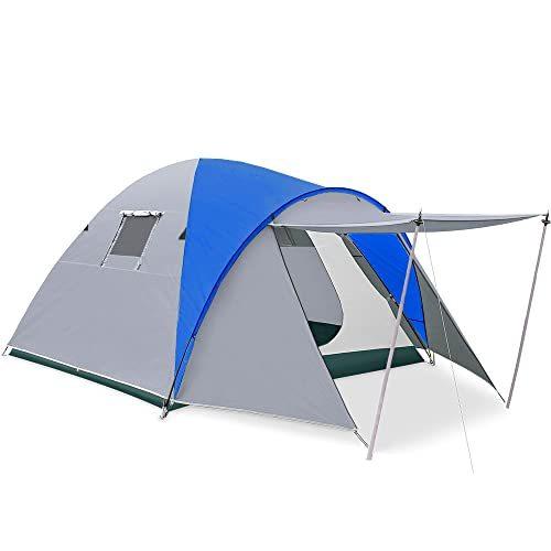 新作人気モデル ATPTFD テント キャンプ 3-4人用 アウトドアテント ドームテント キャンプテント 前室付き 二重層 ツーリングテン ドーム型テント