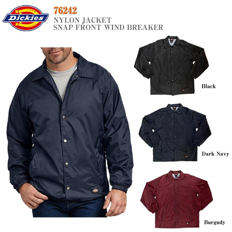 【Dickies】76242 ウィンドブレーカー ナイロンコーチジャケット ディッキーズ NYLON JACKET SNAP FRONT WINDBREAKER｜uppercut